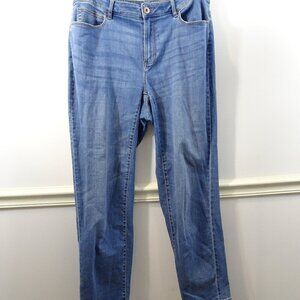 J Jill Jeans Womens 16 Blue Denim Boyfriend Straight Leg Ankle